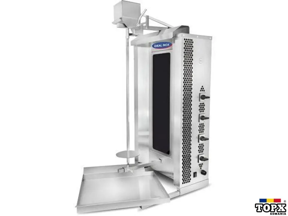 Aparat kebab electric cu 4 arzatoare, Ideal Inox