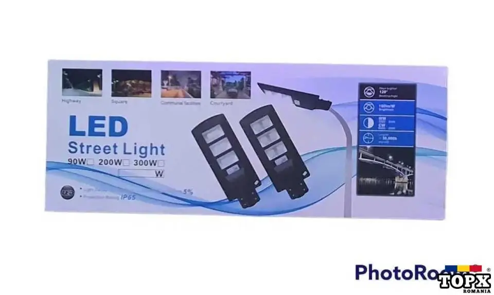 Proiector Stradal/Camping cu panou solar  senzor miscare lumina