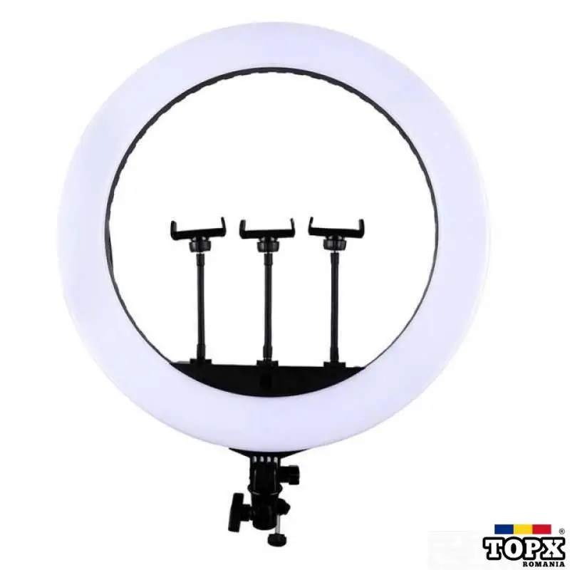 Lampa circulara 46cm RING LIGHT LED YQ460B  trepied  telecomanda