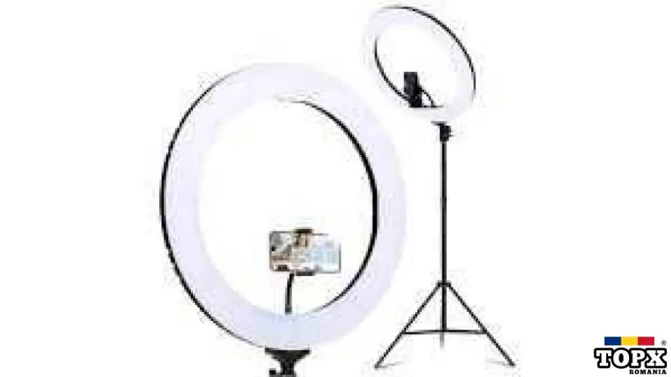 Ring Light LED  Lampa circulara 26cm cu trepied si suport telefon