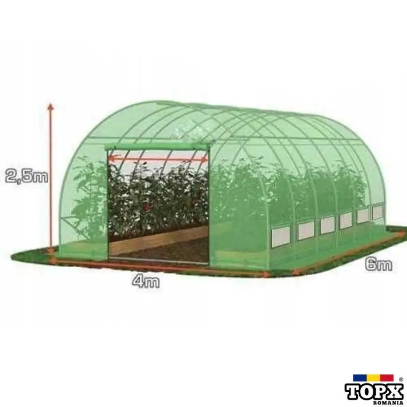 Solar de gradina tip tunel 6x4x2.5m  cadru galvanizat  acum si in RATE