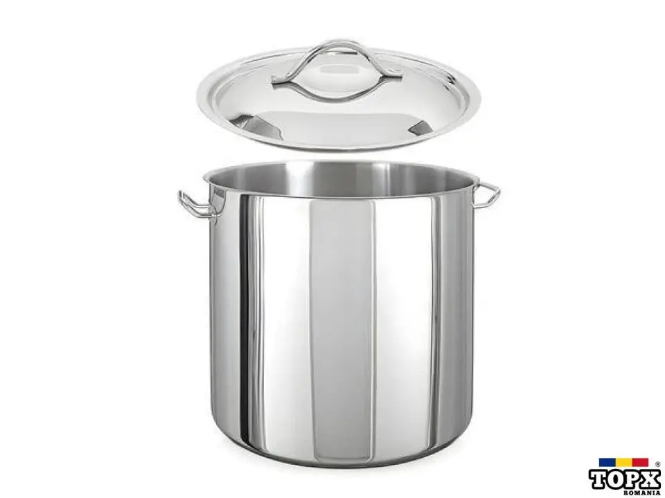 Oala inox cu capac profesionala cilindrica 17.2 l