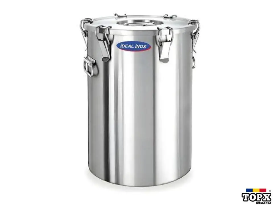 Oala termica pentru transport mancare 43 l, Ideal Inox, pereti dublii, inox 18/10