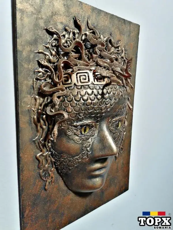 Transformarea Medusei mitologie greaca sculptura tablou 3d