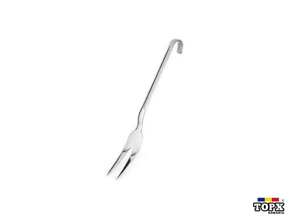 Furca inox pentru servire cu 2 brate, Ideal Inox, 30 cm