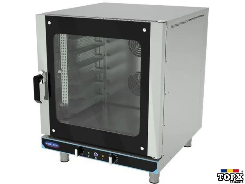 Convectomat profesional cu umidificator 6 tavi GN 1/1 sau 600x400, Ideal Inox, 380 V