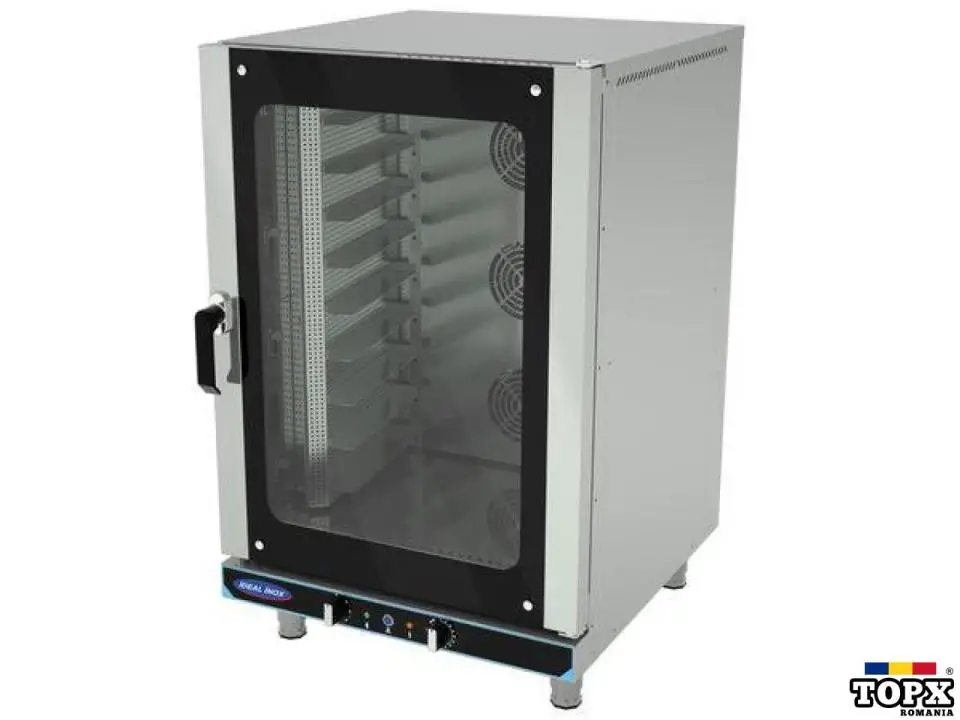 Convectomat electric cu aburi 9 tavi GN 1/1 sau 600x400, Ideal Inox, 380 V