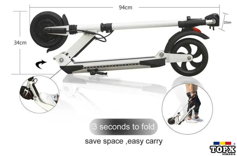 Trotineta electrica super range F1 350w 36v 7ah 35 km autonomie - 3