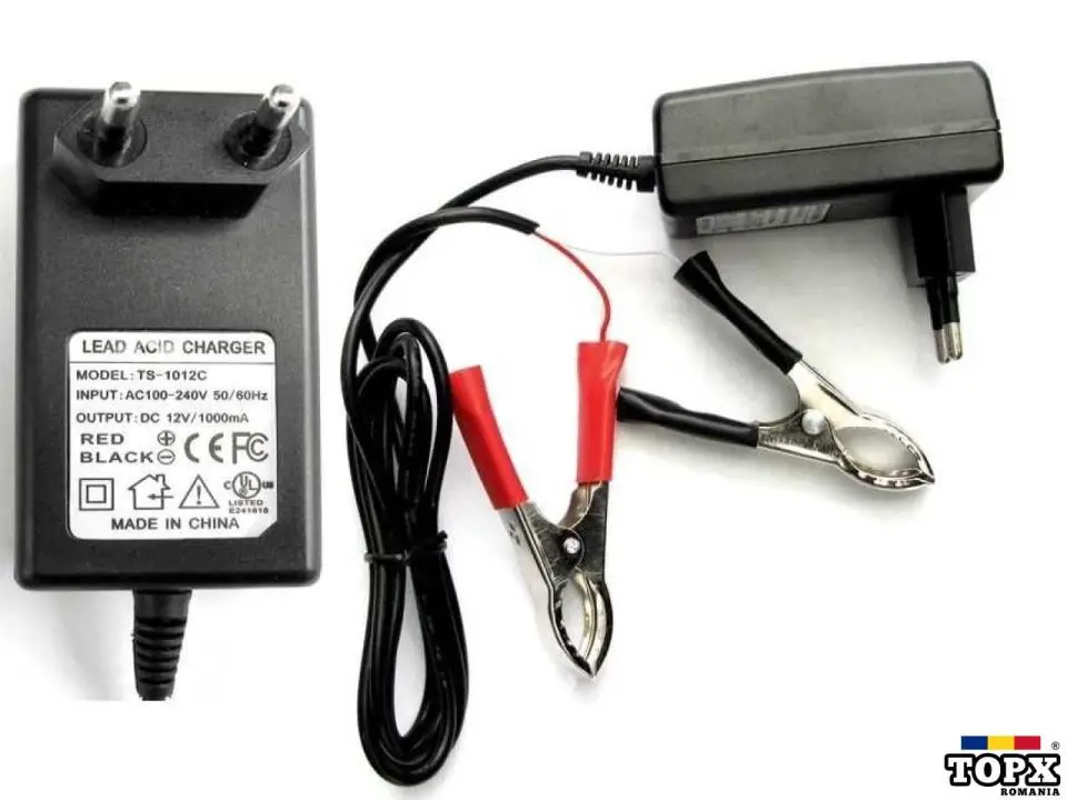 Incarcator acumulatori plumb-acid 12V1A navomodel redresor baterii gel
