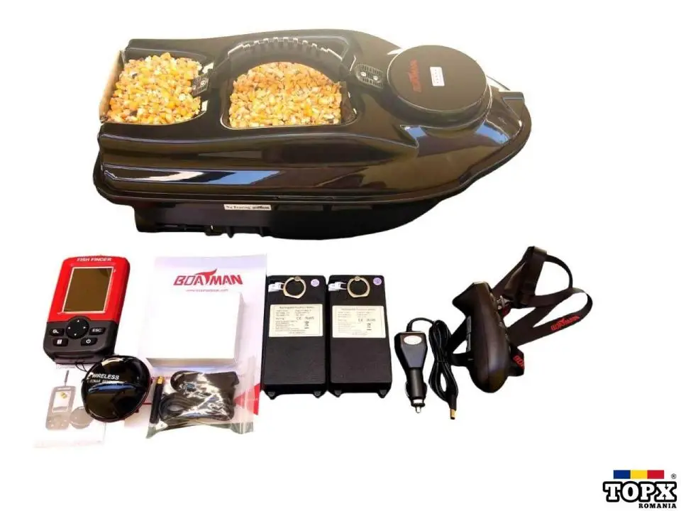 Barcuta de plantat cu Sonar.Navomodel de nadit in cutie pescuit