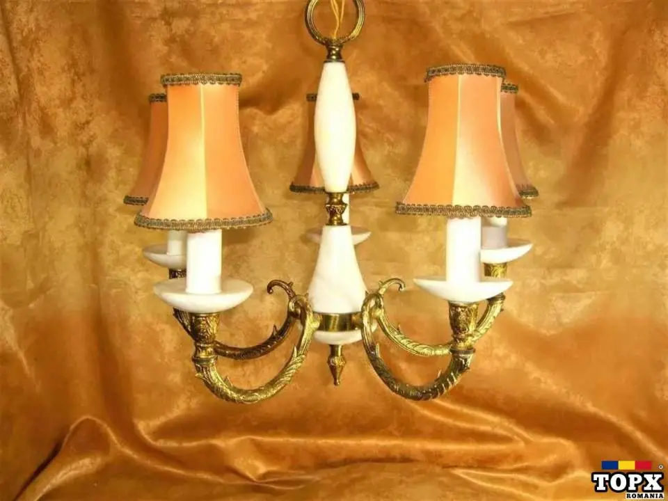 Lustra Napoleon 3 Versailles  bronz dore  marmura  vintage