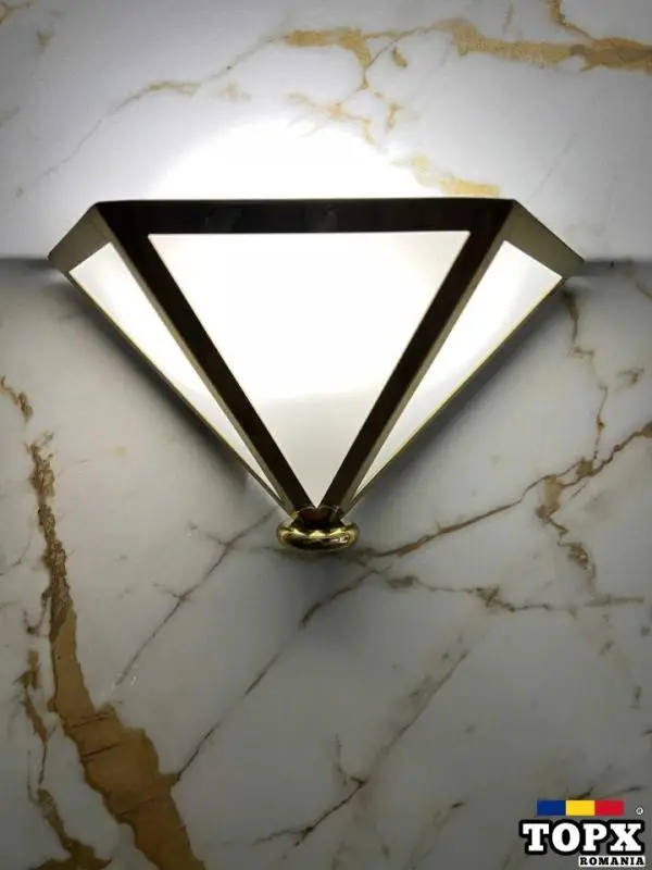 Aplice Art Deco  MCM  alamă  opalină  Glashutte Limburg  vintage