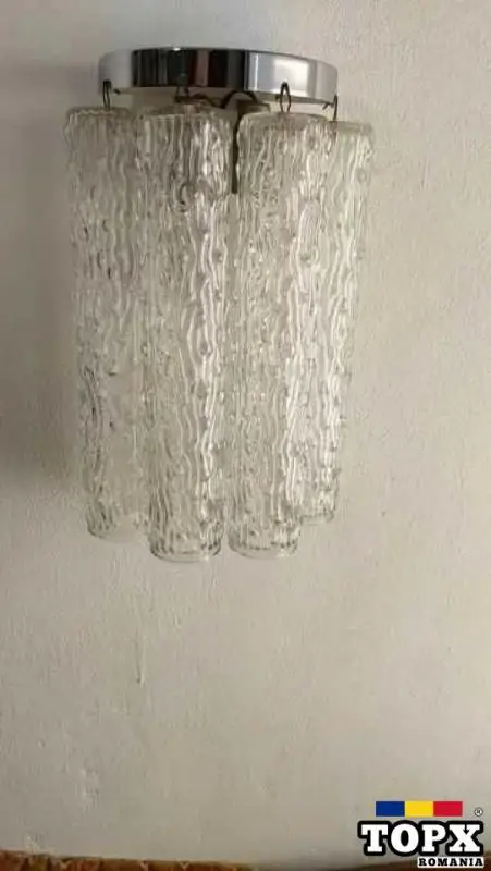 Doua aplice mari  MCM  Art Deco  Murano Venini  vintage