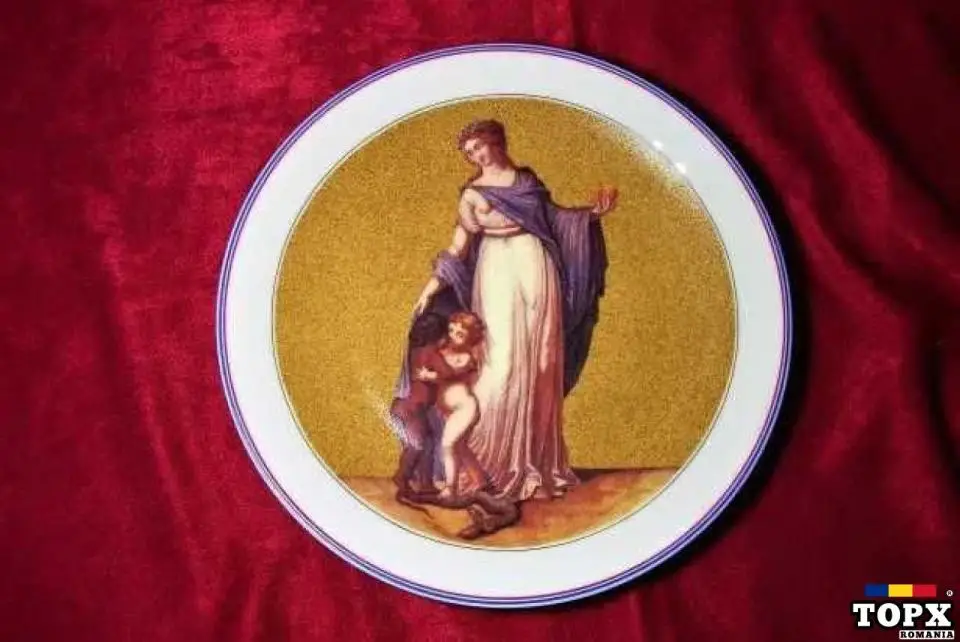 Farfurie portelan Limoges  Jammet-Seignolles  pictata manual  colectie