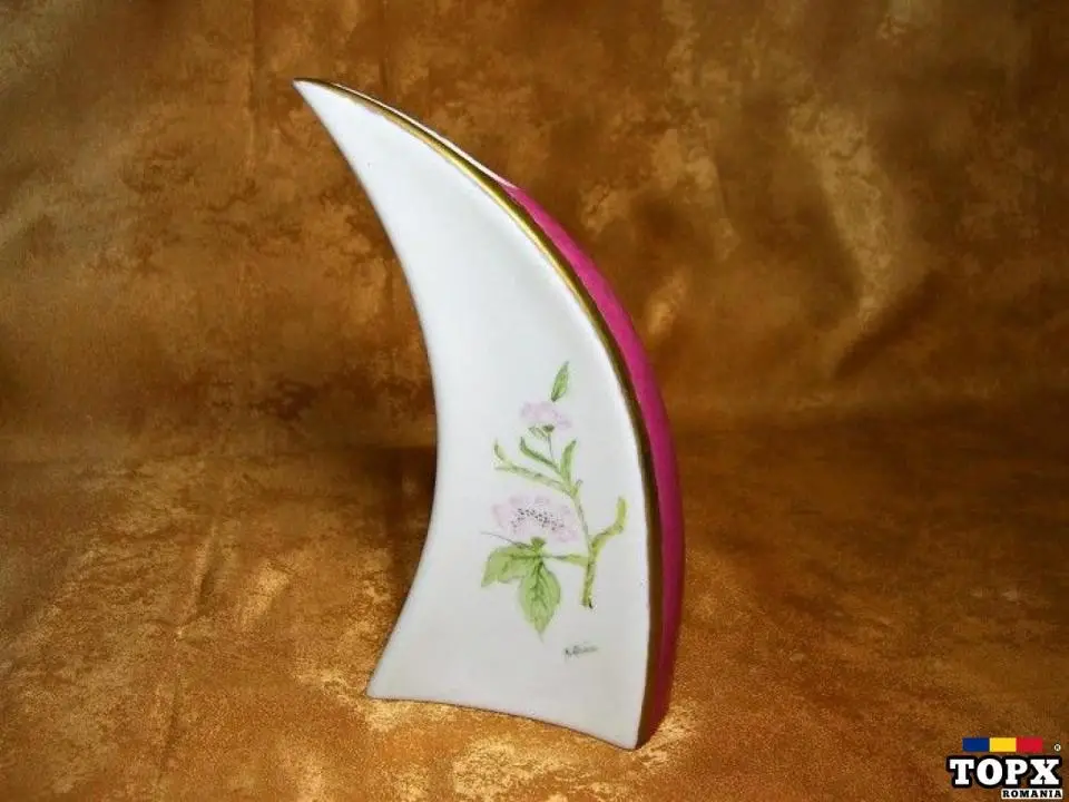Vaza portelan Art Deco semnata  colectie  cadou  vintage