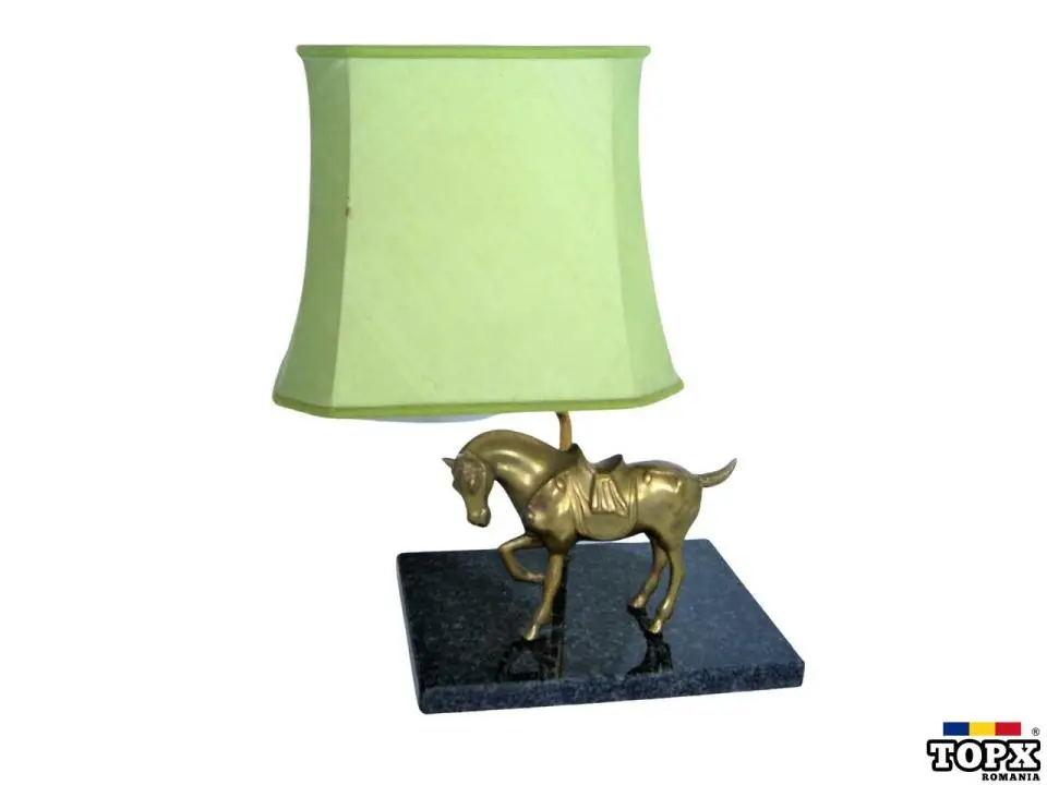 Veioza bronz sculptural  Art Nouveau  vintage  ecvestra  unica