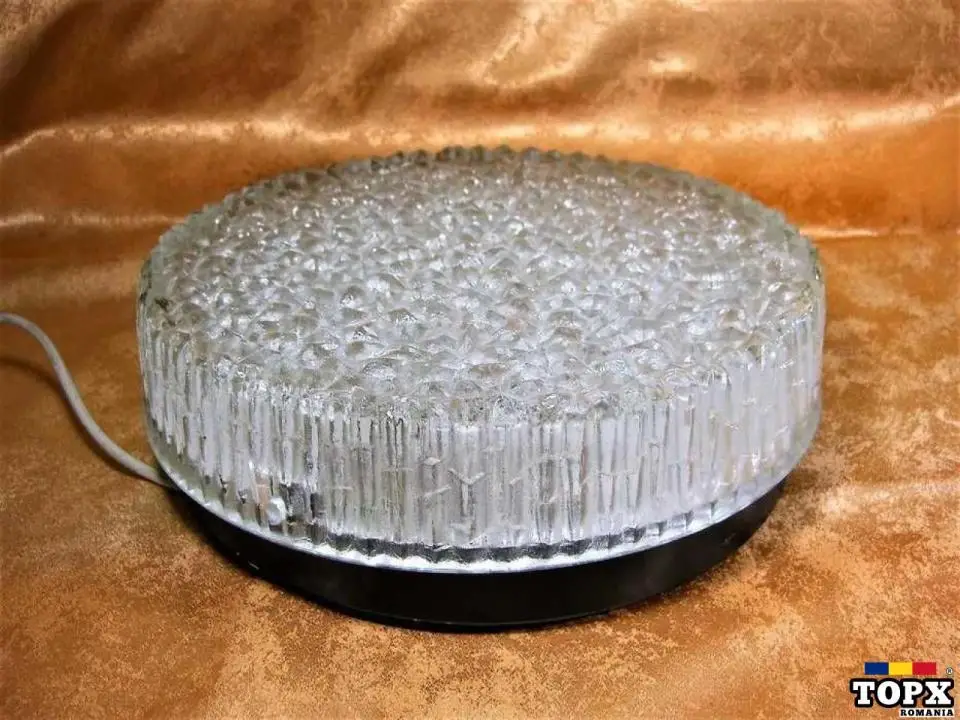 Plafoniera  Mid Century Modern Art Deco  Holophane  vintage