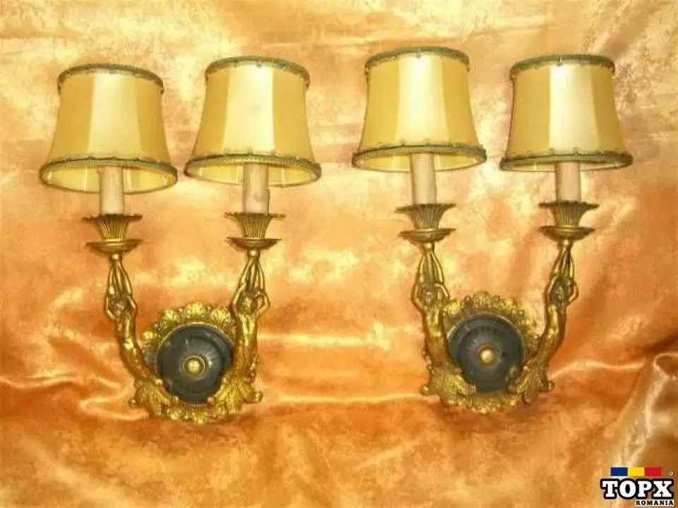 Aplice bronz dore Art Nouveau  vintage