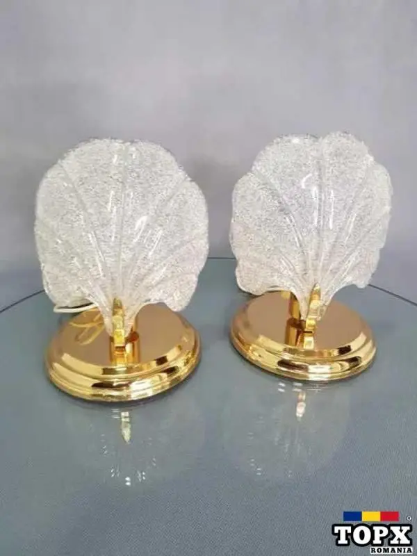 Veioze  sticlă de Murano  Barovier i Toso  alamă  vintage de lux