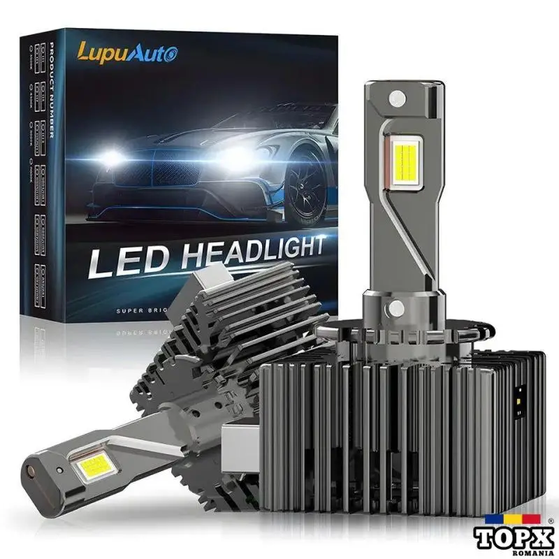 Set Becuri LED D1S D3S 60000LM 120W 6500k noi