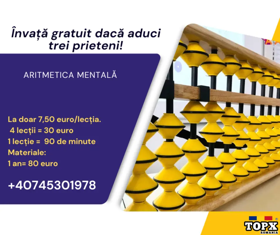 ARITMETICA MENTALĂ LA DOAR 30 EURO