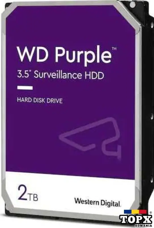 HDD WD 2 TB  Purple  5.400 Rpm  Buffer 64 MB  Pt. Supraveghere