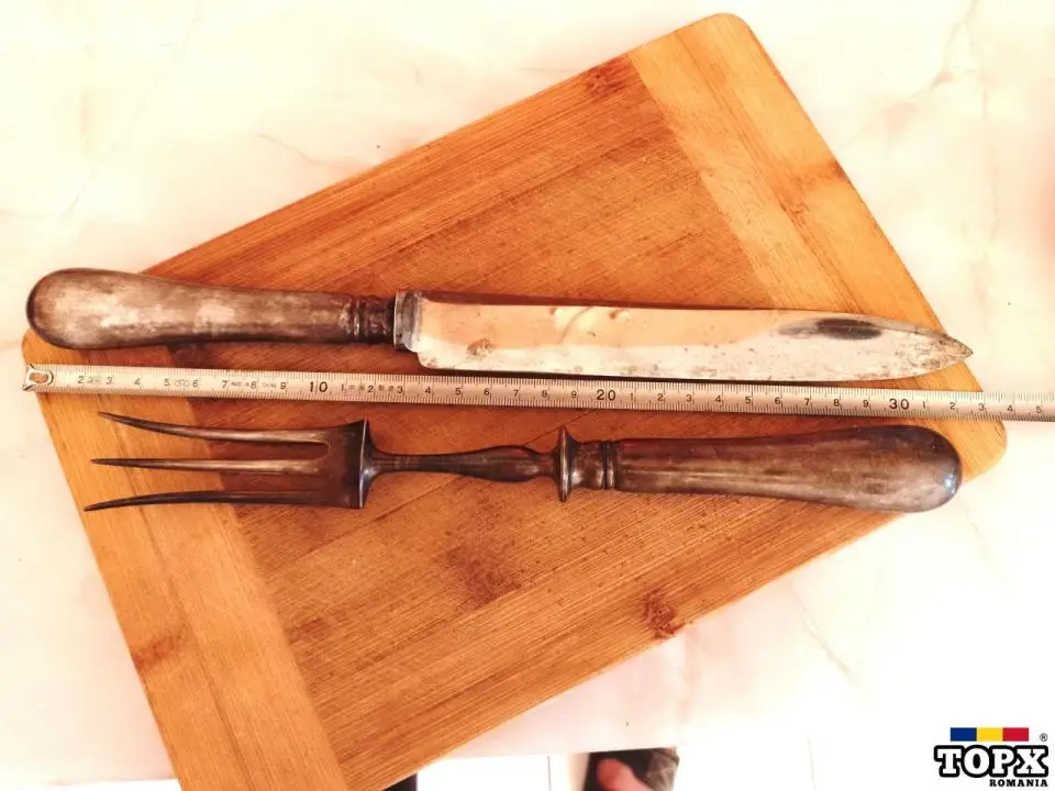 Cutit + furculita de friptura Christofle