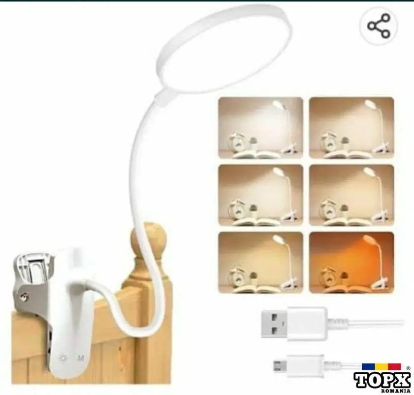Lampa tactila cu clips
