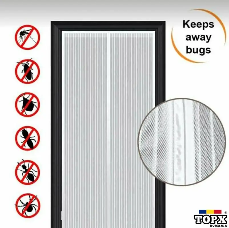 Perdea anti insecte cu inchidere magnetica