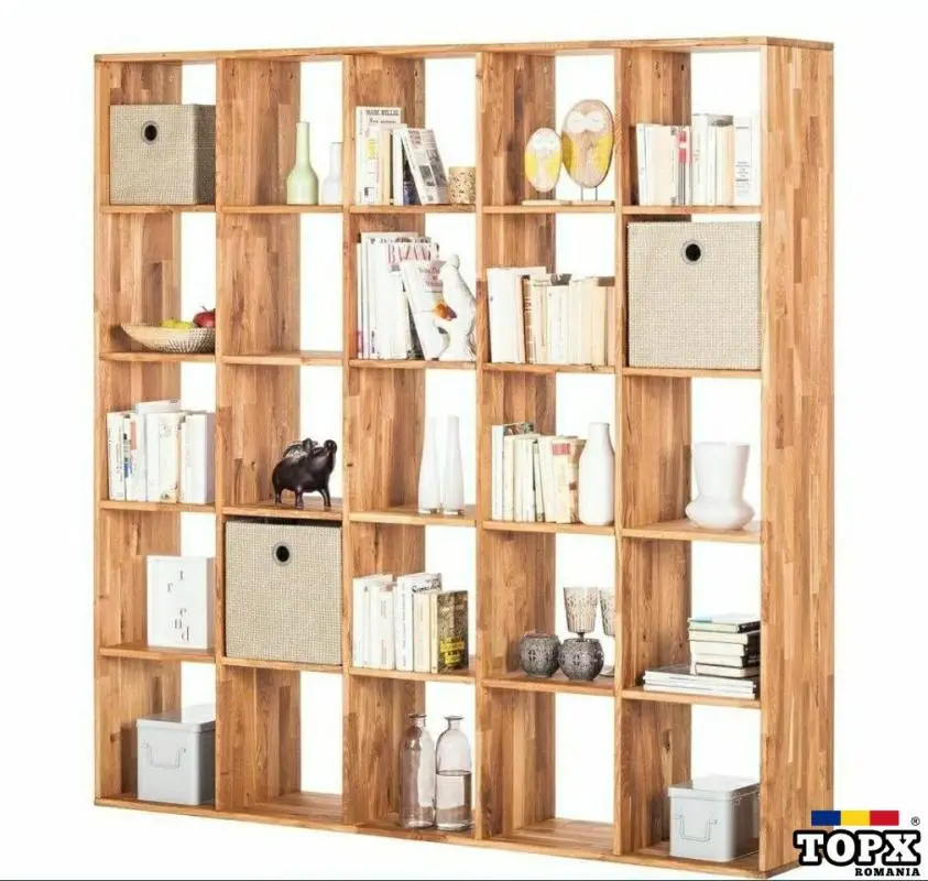 Raft GrapWood VI  cu 25 compartimente lemn masiv de stejar