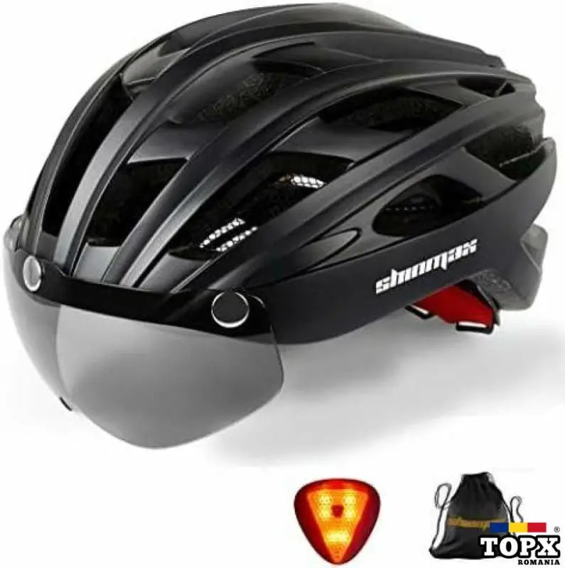 Cască de bicicletă Shinmax cu iluminare LED
