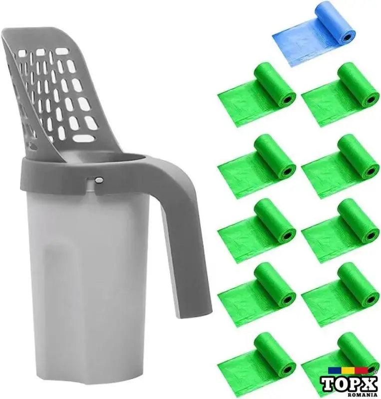 Lopătică pentru litieră+11 role pungi