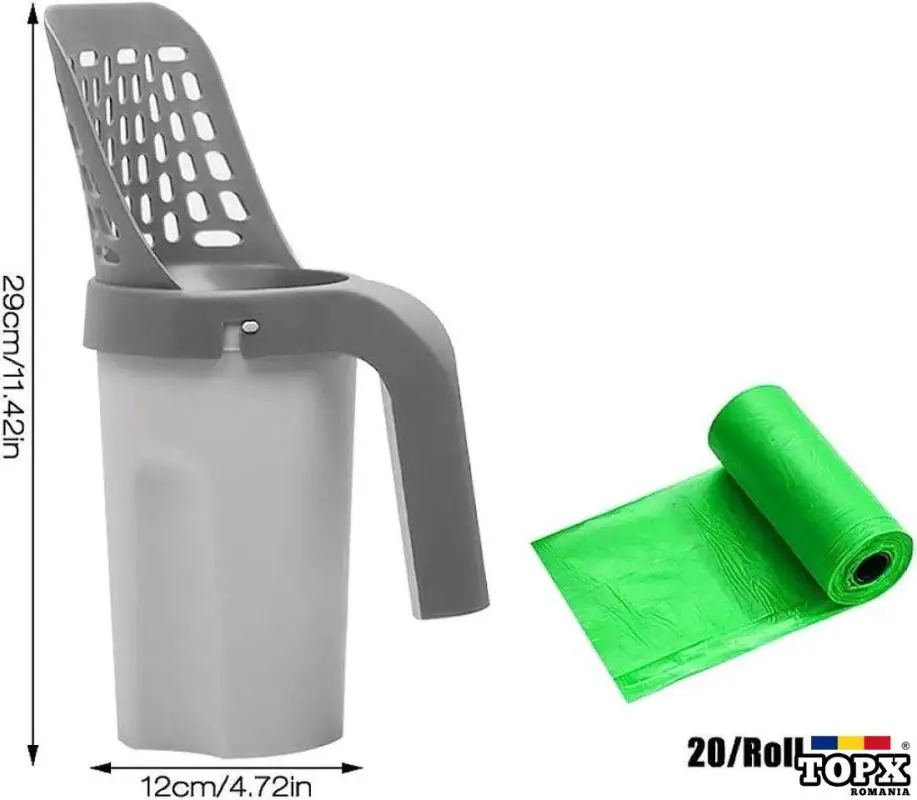 Lopătică pentru litieră+11 role pungi - 2