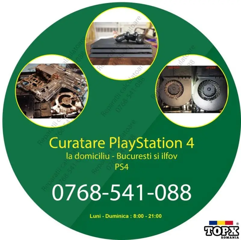 Curatare PS4 la domiciliu bucuresti si ilfov