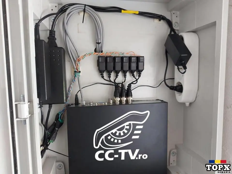 Montaj Sistem Complect Supraveghere HikVision 4 Camere 2 MP