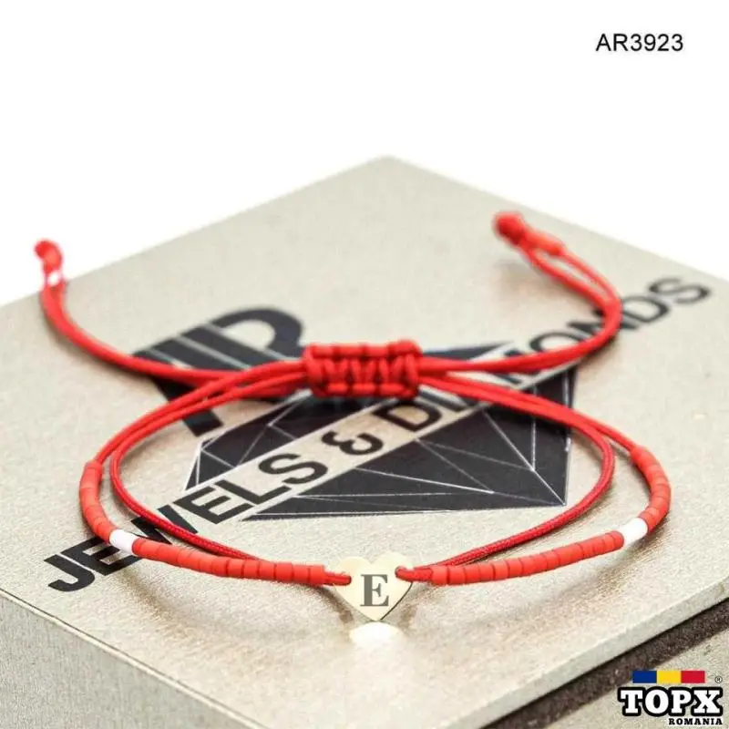 Bratara aur 14K cu snur  cu inimioara ARJEWELS [AR3923]