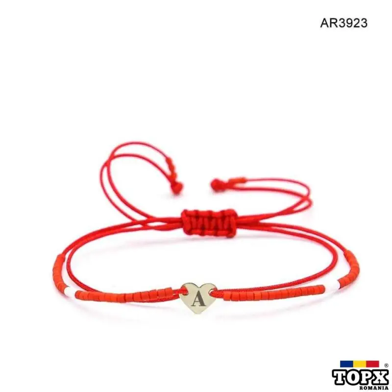 Bratara aur 14K cu snur  cu inimioara ARJEWELS [AR3923] - 3