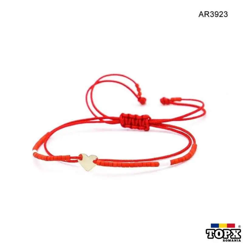 Bratara aur 14K cu snur  cu inimioara ARJEWELS [AR3923] - 4