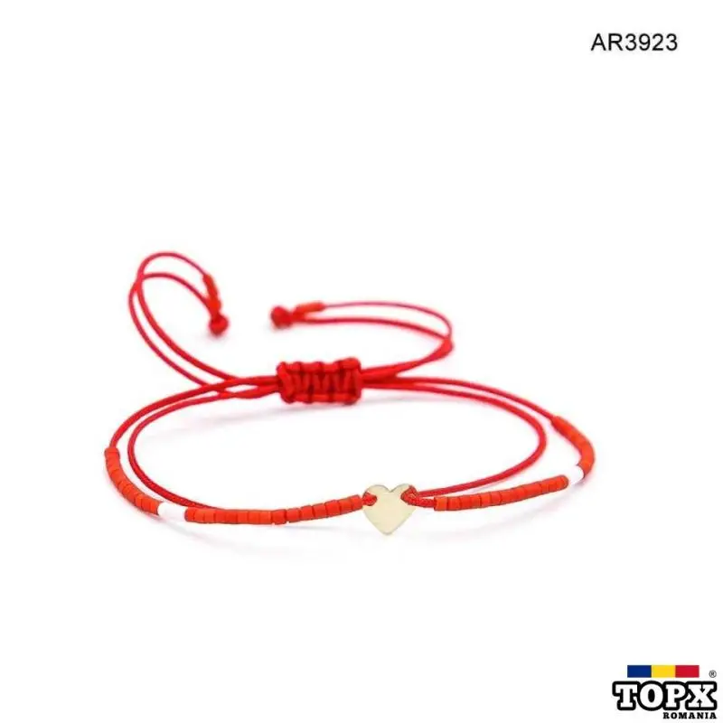 Bratara aur 14K cu snur  cu inimioara ARJEWELS [AR3923] - 5