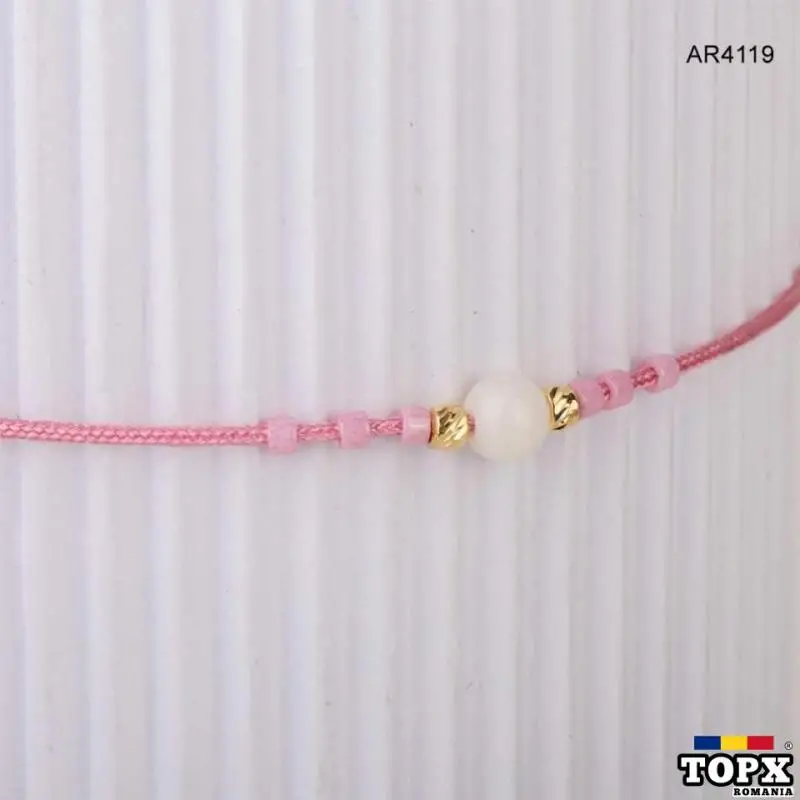 Bratara aur cu snur reglabil  AR4119  cu bilute din aur 14K ARJEWELS