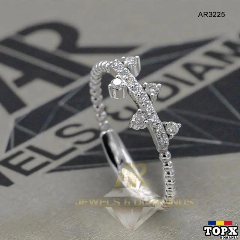 Inel Aur Alb cu Diamant model nou ARJEWELS(AR3225)