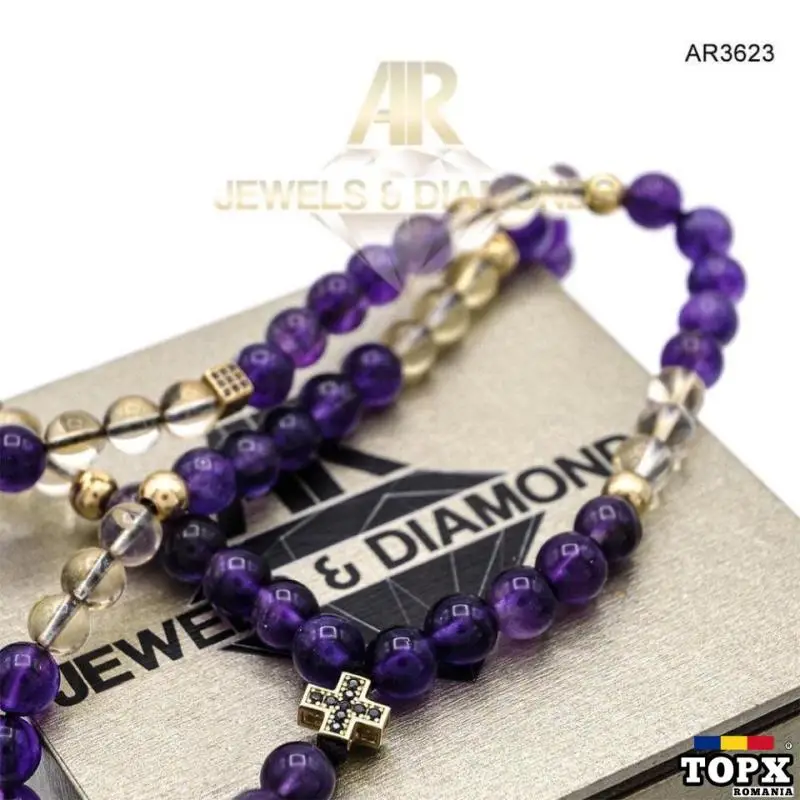 Rozariu Lant Colier Aur 14 K model nou ARJEWELS(AR3623) - 4