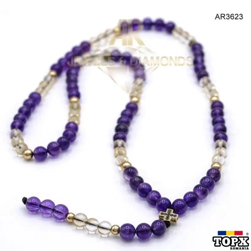 Rozariu Lant Colier Aur 14 K model nou ARJEWELS(AR3623) - 5