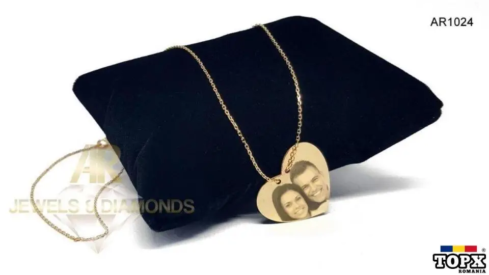 Lantisor Aur 14 K personalizat cu poza sau textul dorit(AR1024)
