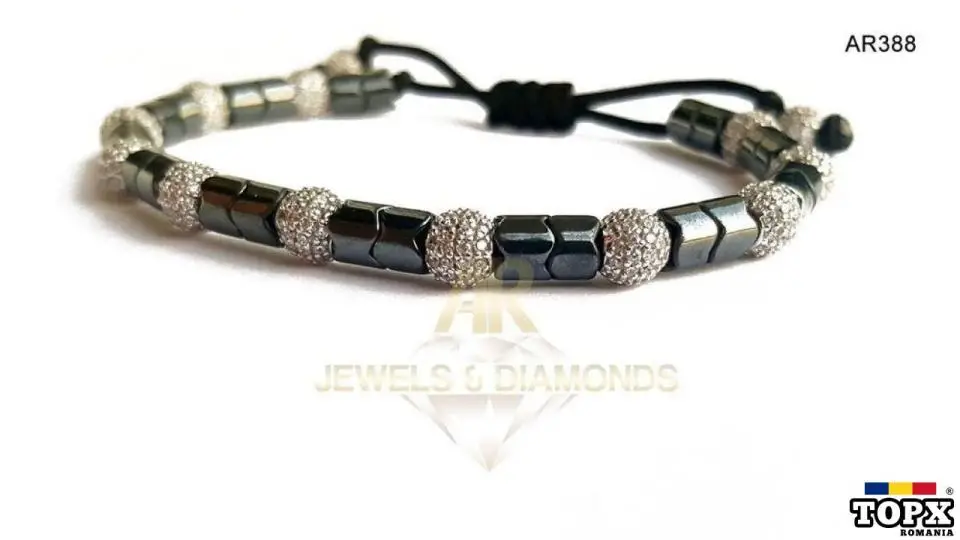 Vand bratara AUR ALB 14 K 6.65 gr model nou deosebit ARJEWELS