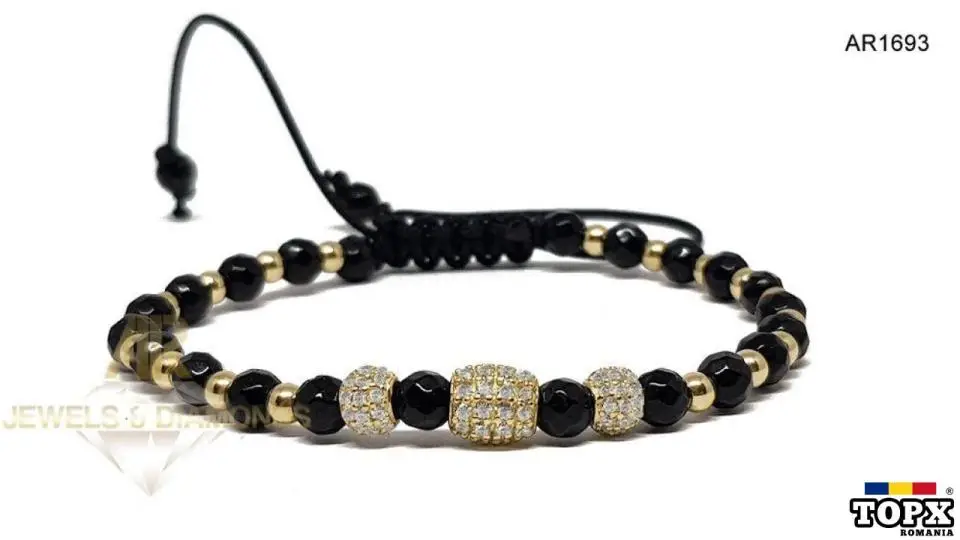 Bratara Aur 14 K model nou unisex ARJEWELS(AR1693)