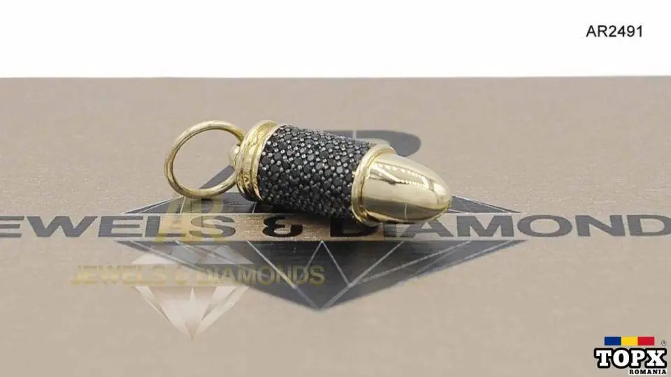 Pandantiv AUR 14 K model ARMY tip Bullet Colectia 2019 ARJEWELS(AR2490