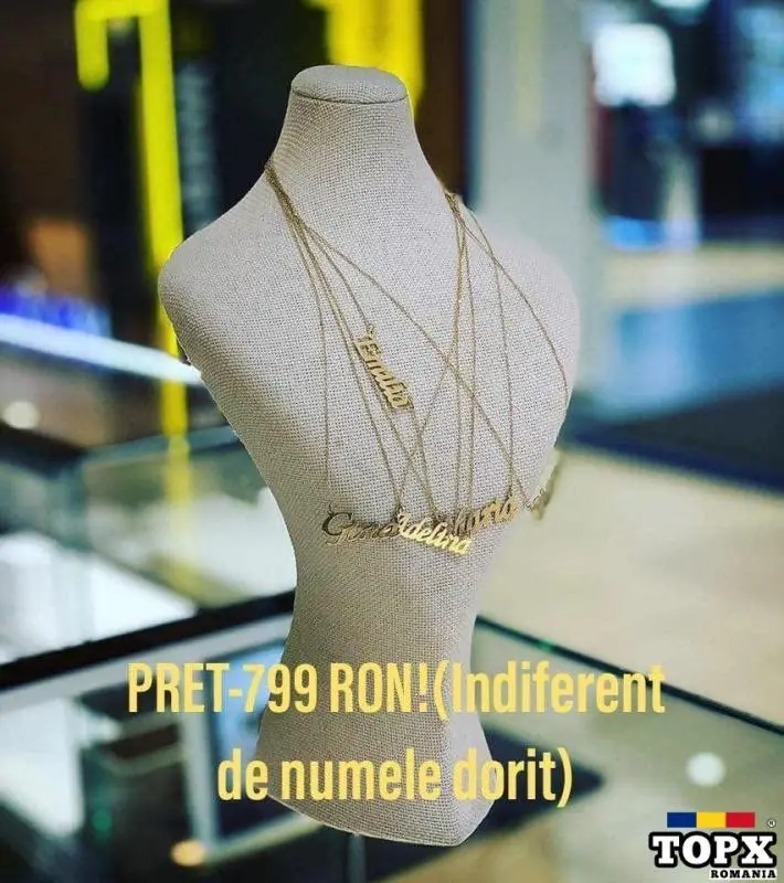 Lantisor Aur 14 K personalizat cu numele dorit model ARJEWELS