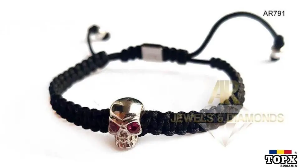 Bratara Aur Alb 14 K model nou Skull Collection ARJEWELS(AR791)