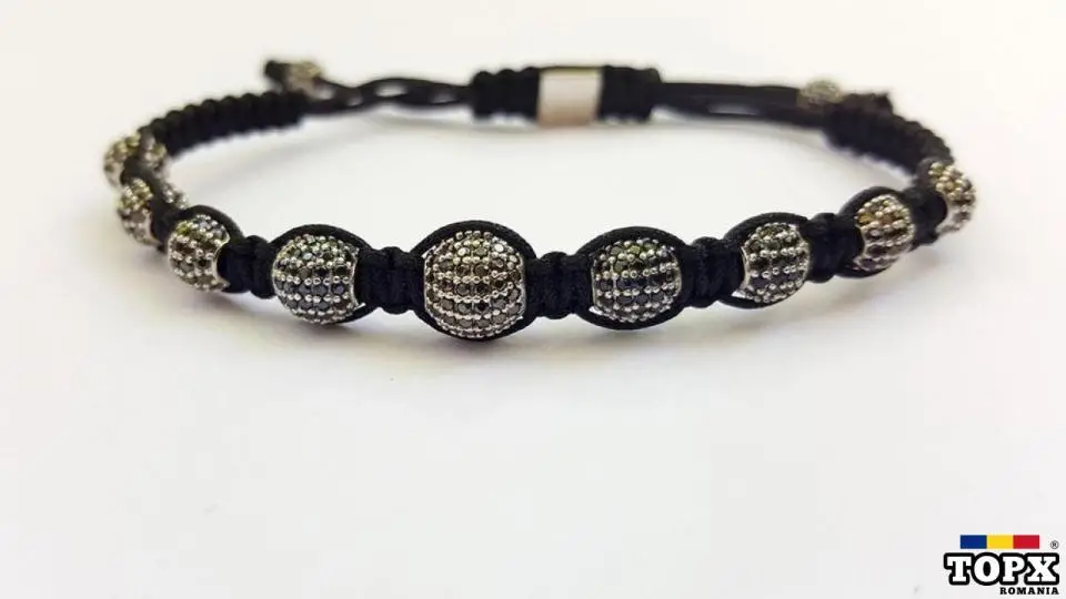 Vand bratara AUR alb 14 K 7.60 gr model deosebit reglabil AR JEWELS